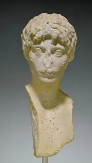 Adolescent Prints: Portrait Bust of a Roman Adolescent, A.D. 170-190. Creator: Unknown