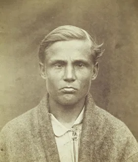 Portrait, bust, of young man from Tavastehus, Finland, 1877. Creator: Unknown