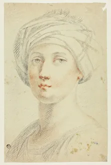 Portrait Bust of Young Woman in Turban, n.d. Creator: David Allan