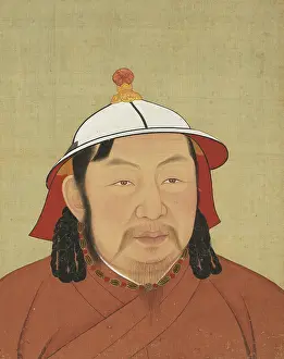 Chinese Master Prints: Portrait of Buyantu Khan (1285-1320), 14th century. Creator: Chinese Master