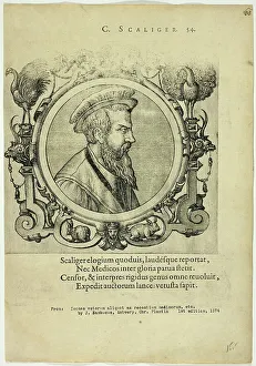 Zsamboky Janos Prints: Portrait of C. Scaliger, published 1574. Creators: Unknown, Johannes Sambucus