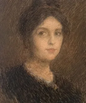 Mixed Media On Board Prints: Portrait de Camille, 1904. Creator: Le Sidaner, Henri (1862-1939)