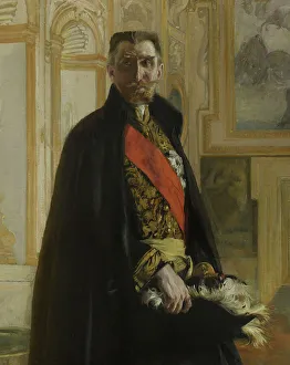 Besnard Albert Prints: Portrait de Camille Barrère au palais Farnèse, 1906. Creator: Paul Albert Besnard