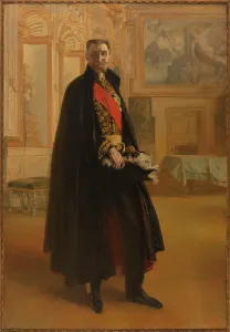 Besnard Albert Prints: Portrait de Camille Barrère au palais Farnèse, 1906. Creator: Paul Albert Besnard