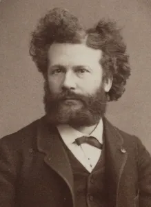Flammarion Prints: Portrait of Camille Flammarion (1842-1925), 1884. Creator: Dagron