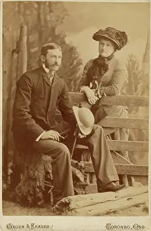 Parasol Prints: Portrait of a Canadian couple, about 1885. Creator: Gagen & Fraser