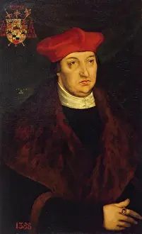 Albert Of Brandenburg Prints: Portrait of Cardinal Albert of Brandenburg, 1526. Creator: Lucas Cranach the Elder