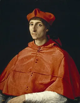 Raffaello Prints: Portrait of a Cardinal, c. 1510. Artist: Raphael (1483-1520)