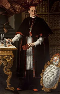 Ayuntamiento De Sevilla Prints: Portrait of cardinal Gaspar de Molina y Oviedo (1679-1744)