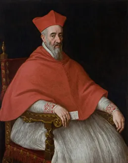 Portrait of a Cardinal Giovanni Dolfin (1545-1622). Artist: Bassano, Leandro (1557-1622) Portrait of a Cardinal Giovanni Dolfin (1545-1622). Artist: Bassano, Leandro (1557-1622)