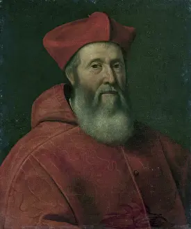 Tuscany Prints: Portrait of Cardinal Jacopo Sadoleto, 1536. Creator: Jacopino del Conte