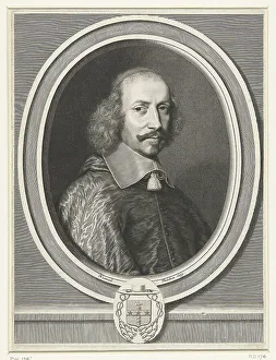 Nanteuil Prints: Portrait of Cardinal Mazarin, 1655. Artist: Nanteuil, Robert (1623-1678)