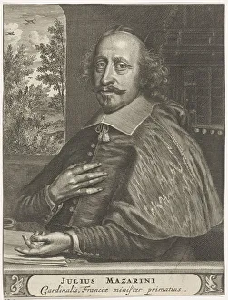 Portrait of Cardinal Mazarin, 1660s-1670s. Artist: Hagen, Christiaan (active 1660-1690) Portrait of Cardinal Mazarin, 1660s-1670s. Artist: Hagen, Christiaan (active 1660-1690)