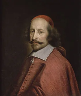 Mazarini Prints: Portrait of Cardinal Mazarin, 1661. Artist: Mignard, Pierre (1612-1695)