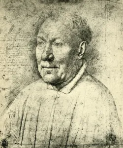 Niccolo Prints: Portrait of Cardinal Niccolo Albergati, c1430, (1943). Creator: Jan van Eyck