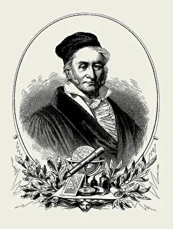 Portrait of Carl Friedrich Gauss (1777-1855). Creator: Ritmüller, Eduard (1805-1869)