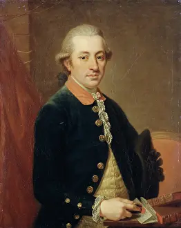 Correspondence Prints: Portrait of Carl Justinian von Holzhausen, 1781. Creator: Johann Wilhelm Hoffnas