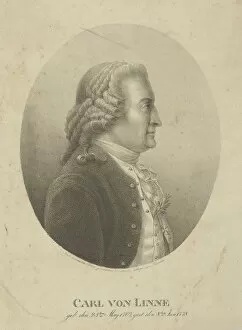 Carl Von Linne Collection: Portrait of Carl Linnaeus (1707-1778), c. 1800. Creator: Kunike, Adolph Friedrich (1777-1838)