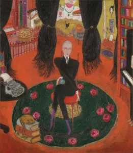 The United States Prints: Portrait of Carl Van Vechten (1880-1964), 1922. Creator: Stettheimer, Florine (1871-1944)