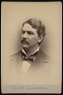 Cabinet Card Gallery: Portrait of Carl W. Schuerman (1850-?), 1884. Creator: Unknown