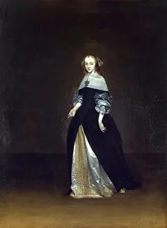 Shawl Prints: Portrait of Catarina van Leunink, 1663. Creator: Gerard Terborch II