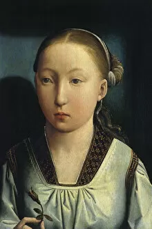 Catherine Of Aragon Collection: Portrait of Catherine of Aragon, c. 1496. Artist: Juan de Flandes (ca. 1465-1519)