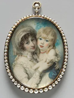 Portrait of Catherine Clemens and Her Son, John Marcus Clemens, c. 1800. Creator: Richard Cosway