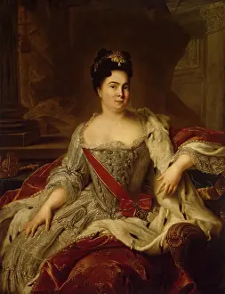 Nattier Prints: Portrait of Catherine I of Russia, 1717. Creator: Jean-Marc Nattier