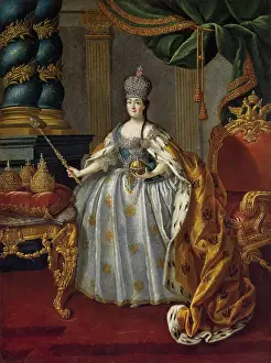 1750s Prints: Portrait of Catherine II, 1756. Creator: Aleksei Petrovich Antropov