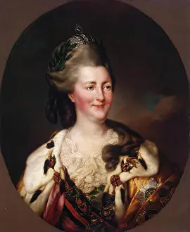 Richard Prints: Portrait of Catherine II, 1782. Creator: Richard Brompton