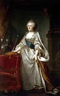 Princess Prints: Portrait of Catherine II, 1794. Creator: Johann Baptist Lampi I