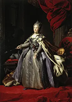 Catherine Prints: Portrait of Catherine II (copy), 1780. Creator: Unknown