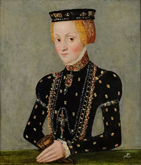 Oil On Tin Plate Gallery: Portrait Catherine Jagiellon (1526-1583), c. 1565
