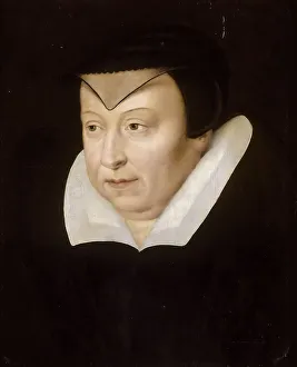Muse E Du Louvre Prints: Portrait of Catherine de Medici (1519-1589), c. 1580