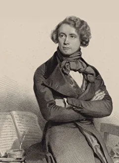 Baugniet Prints: Portrait of the cellist and composer Adrien-Francois Servais (1807-1866), 1838