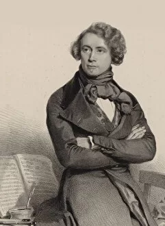 Baugniet Collection: Portrait of the cellist and composer Adrien-Francois Servais (1807-1866), 1838