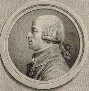 Jean Michel Prints: Portrait of the cellist and composer Jean-Baptiste Sebastien Bréval (1753-1823)
