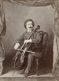 Mniszech Prints: Portrait of the cellist and composer Joseph Hollman (1852-1926)