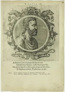Zsamboky Janos Prints: Portrait of Celsus, published 1574. Creators: Unknown, Johannes Sambucus