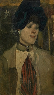 Breitner George Hendrik Prints: Portrait of a Chanteuse, 1880. Creator: George Hendrik Breitner