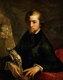 Portrait of Charles-Andre Langevin. Artist: Millet, Jean-Francois (1814-1875) Portrait of Charles-Andre Langevin. Artist: Millet, Jean-Francois (1814-1875)