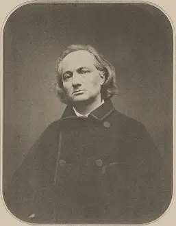 Carjat Prints: Portrait of Charles Baudelaire, 1865. Creator: Carjat, Etienne (1828-1906)