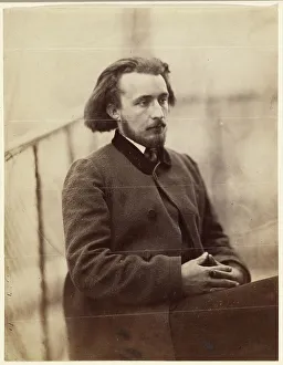 Hands In Lap Prints: Portrait of Charles Delahaye, about 1857. Creator: Charles Marville