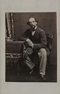 Charles Dickens Collection: Portrait of Charles Dickens (1812-1870), 1860s. Creator: Anonymous