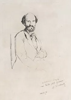 Looking Back Gallery: Portrait of Charles Hayem, 1876. Creator: Marcellin-Gilbert Desboutin