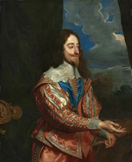 Anthony Van Dyck Flemish Collection: Portrait of Charles I (1600-1649), 17th century or later. Creator: Unknown