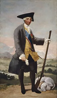 Shotgun Prints: Portrait of Charles III, King of Spain, c. 1787. Artist: Goya, Francisco, de (1746-1828)