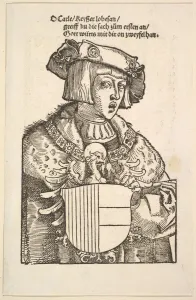 Charles Quint Collection: Portrait of Charles V. Creator: Hans Baldung