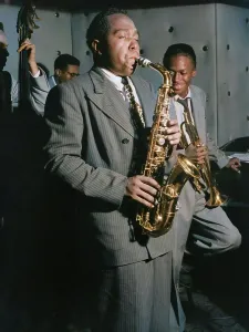 Bill Gottlieb Prints: Portrait of Charlie Parker, Tommy Potter