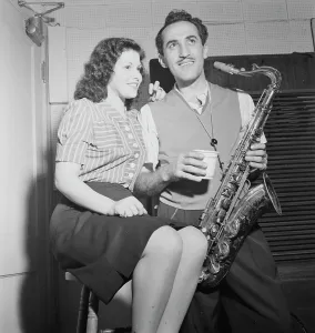 Recording Studio Prints: Portrait of Charlie Ventura and Lilyann Carol
